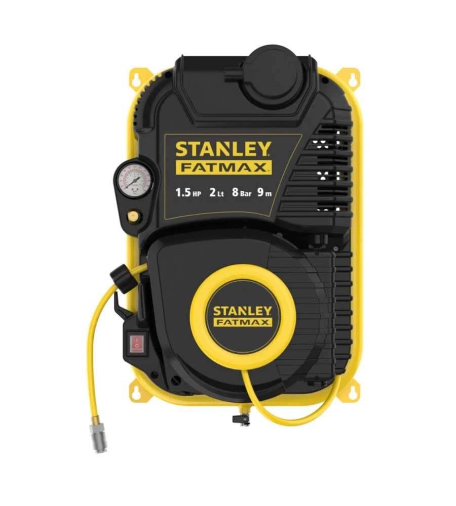 Compressore aria a muro stanley "wall tech pro" 2l 1,5hp